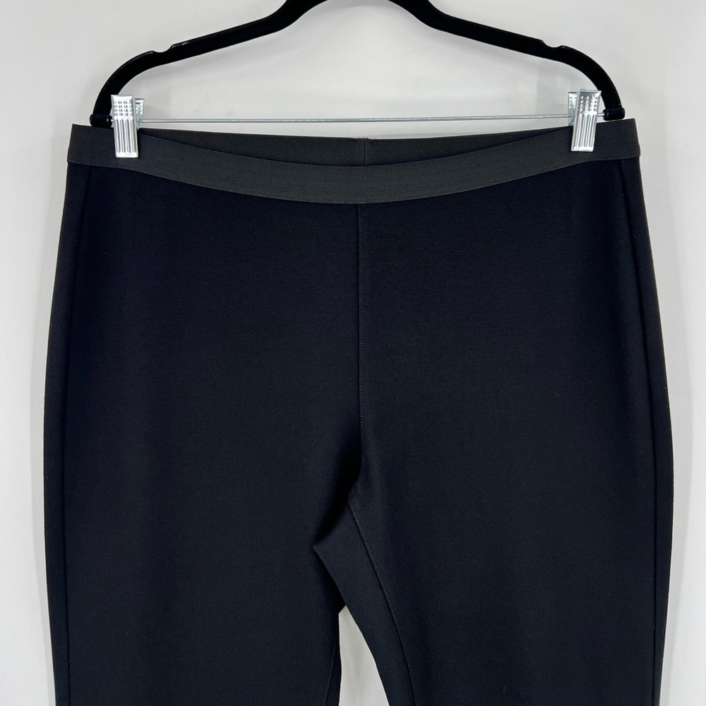 Eileen Fisher Elastic Waist Leggings Pull On Pants Solid Black Stretch Sz Large - Picture 6 of 13